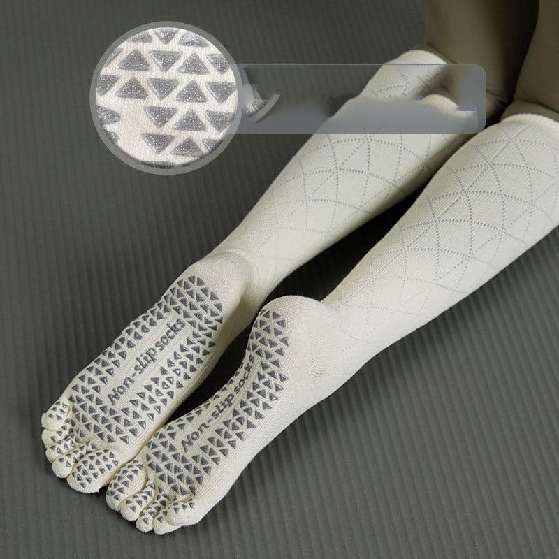 image-Long Yoga Socks Wholesale Female Pilates Five Finger Socks Yoga Socks