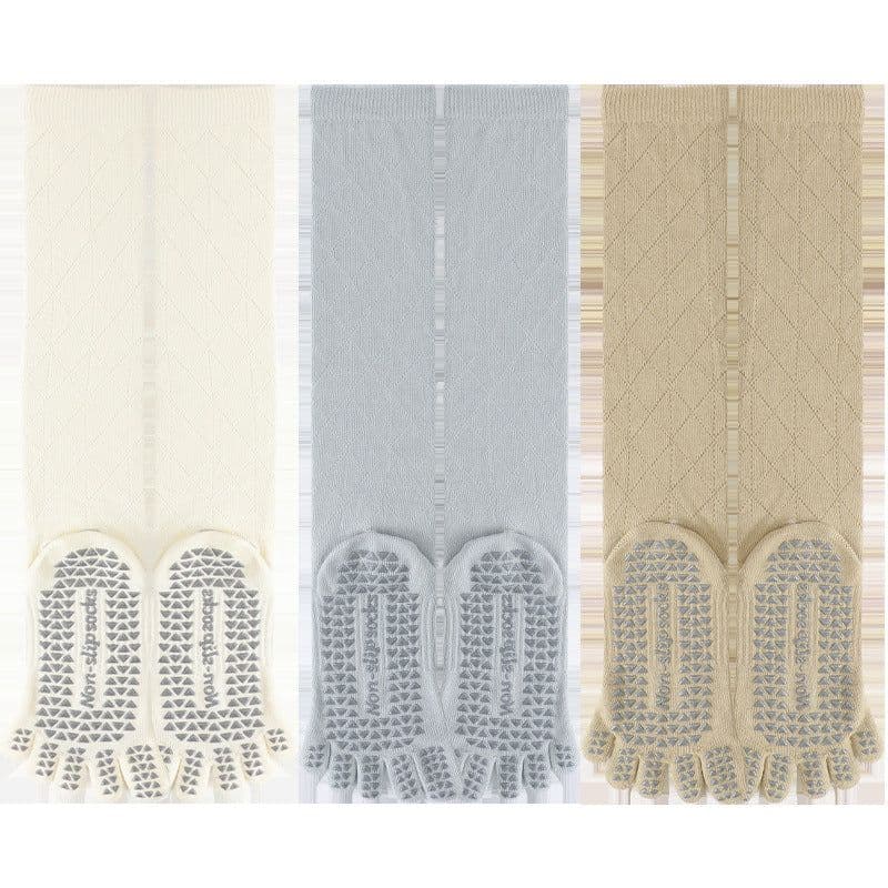 image-Long Yoga Socks Wholesale Female Pilates Five Finger Socks Yoga Socks