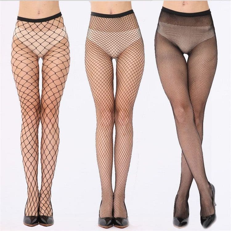 image-Women's Velvet Hollowed Out Pantyhose Fishnet Stockings Stockings
