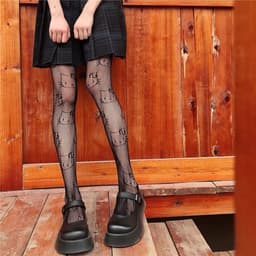 image-Cut-out Mesh Women's Jumpsuit Animal Stockings