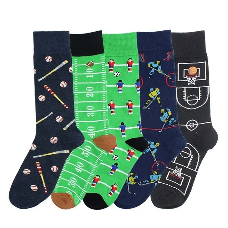 image-Men's Football Basketball Ice Hockey Sports Series Socks