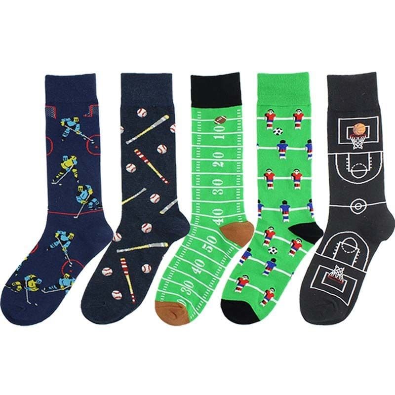 image-Men's Football Basketball Ice Hockey Sports Series Socks