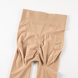 image-Thin Skin-colored Bare Leggings With Feet