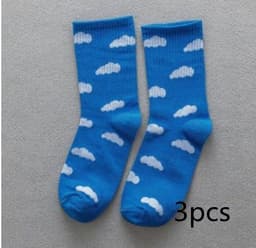 image-Blue Sky And White Clouds In The Tube Tide Sock Female
