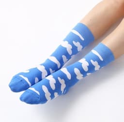 image-Blue Sky And White Clouds In The Tube Tide Sock Female