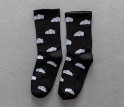 image-Blue Sky And White Clouds In The Tube Tide Sock Female
