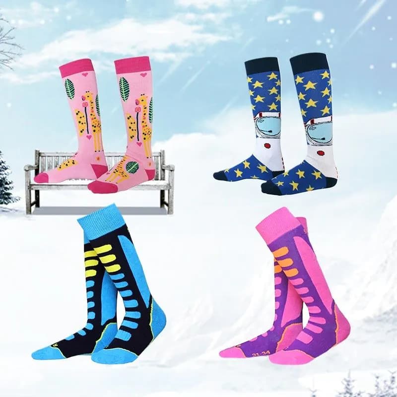 image-Ski Socks Children's Tall Tube Professional Socks Warm Thickened Snow