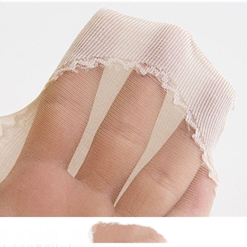 image-Velvet Women's Short Silk Stockings Pure Cotton Sweat Absorbing And Anti Slip