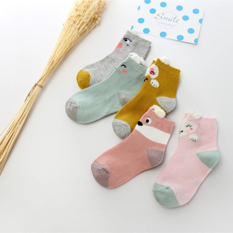image-5pairs Lot Spring Socks Cotton Soc