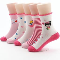 image-5pairs Lot Spring Socks Cotton Soc