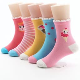 image-5pairs Lot Spring Socks Cotton Soc