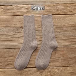 image-Women's Thickened Keep Warm Pure Color Retro Stockings