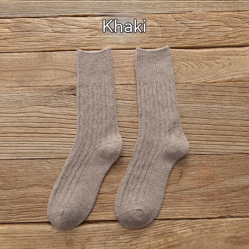 image-Women's Thickened Keep Warm Pure Color Retro Stockings
