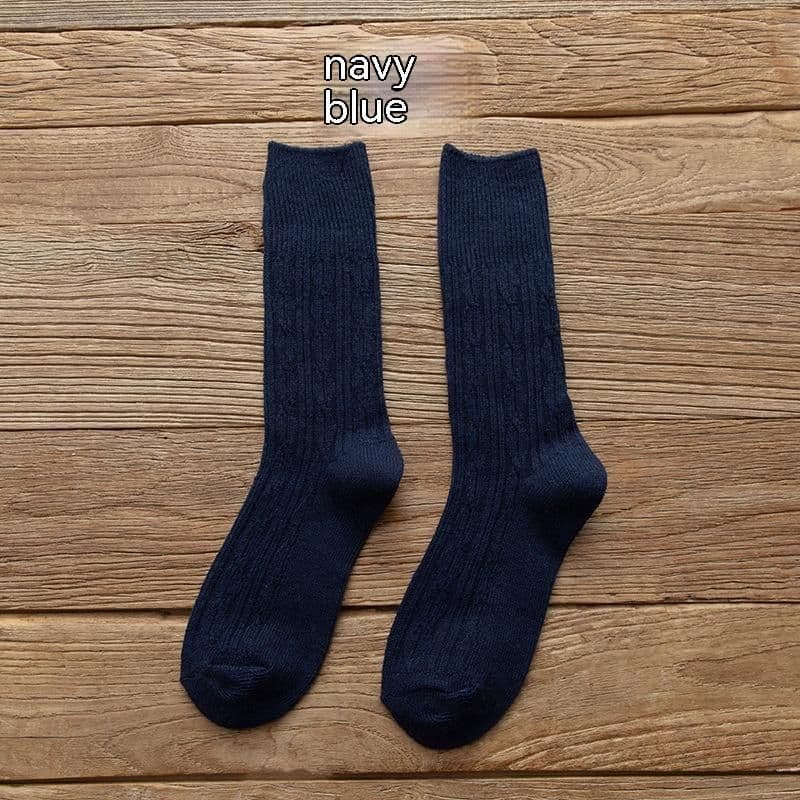 image-Women's Thickened Keep Warm Pure Color Retro Stockings