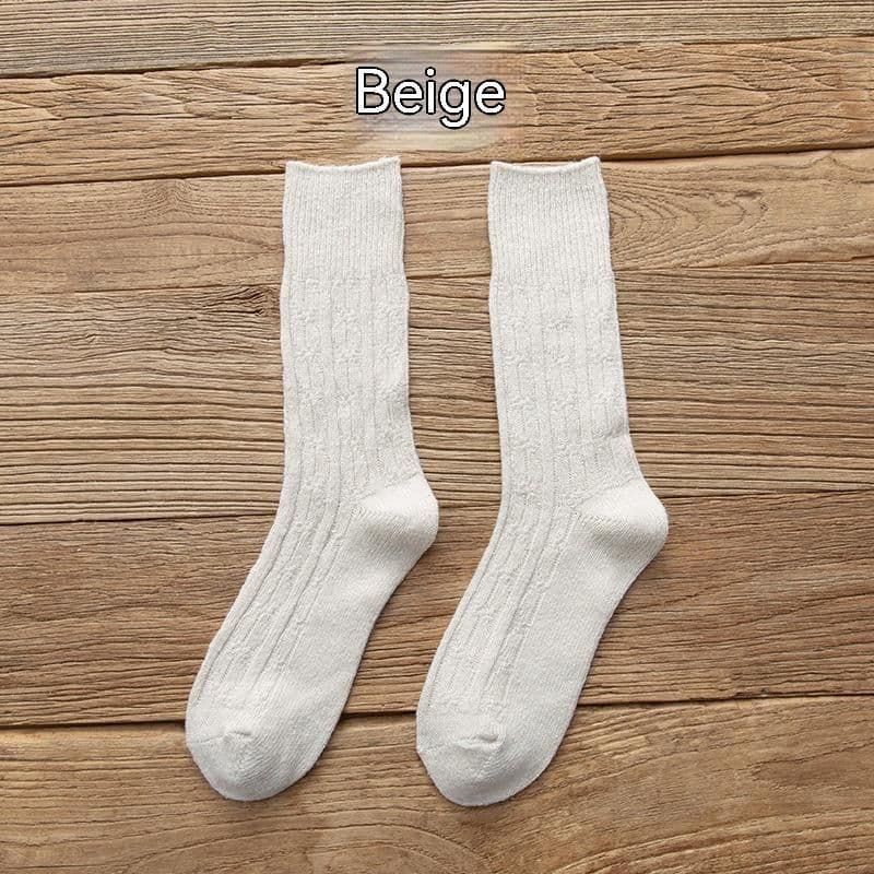 image-Women's Thickened Keep Warm Pure Color Retro Stockings