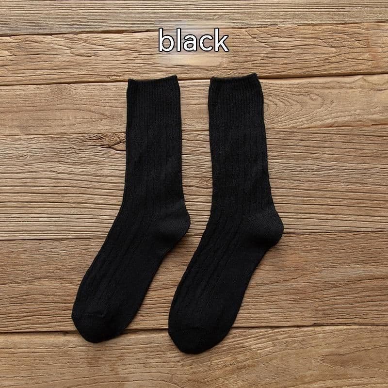 image-Women's Thickened Keep Warm Pure Color Retro Stockings
