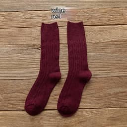 image-Women's Thickened Keep Warm Pure Color Retro Stockings