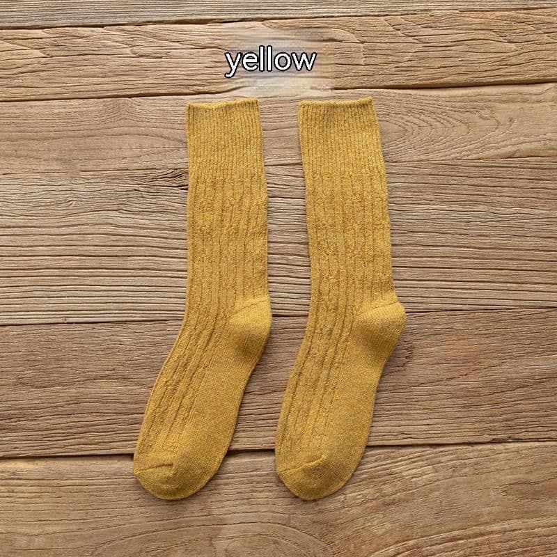 image-Women's Thickened Keep Warm Pure Color Retro Stockings