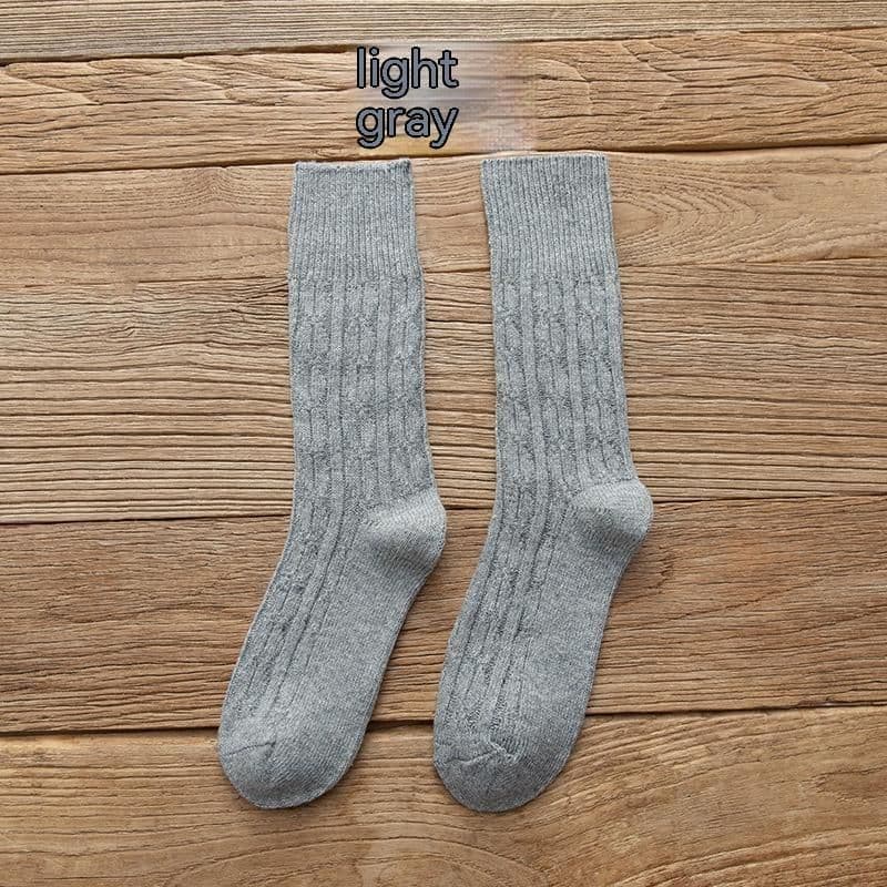 image-Women's Thickened Keep Warm Pure Color Retro Stockings
