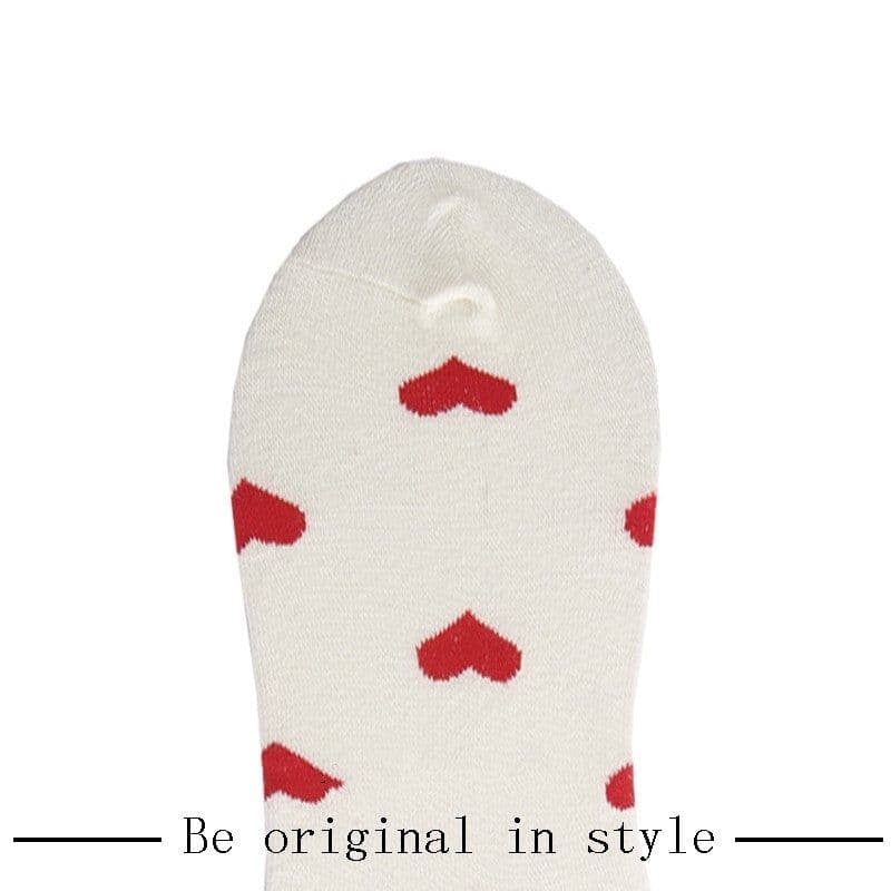 image-Tube Socks Female With Hearts Sweet Long Socks