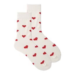 image-Tube Socks Female With Hearts Sweet Long Socks