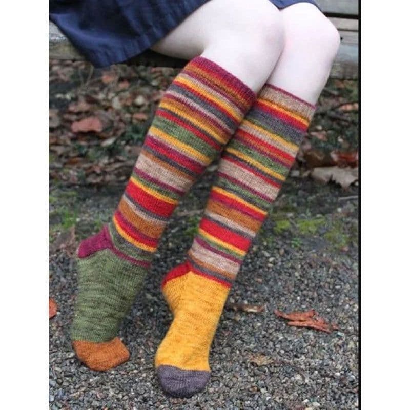 image-Popular New Halloween Colorful Striped Stockings For Women