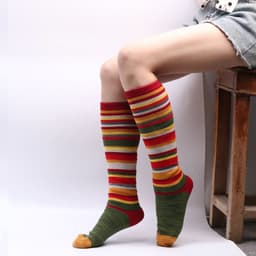 image-Popular New Halloween Colorful Striped Stockings For Women