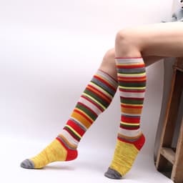 image-Popular New Halloween Colorful Striped Stockings For Women