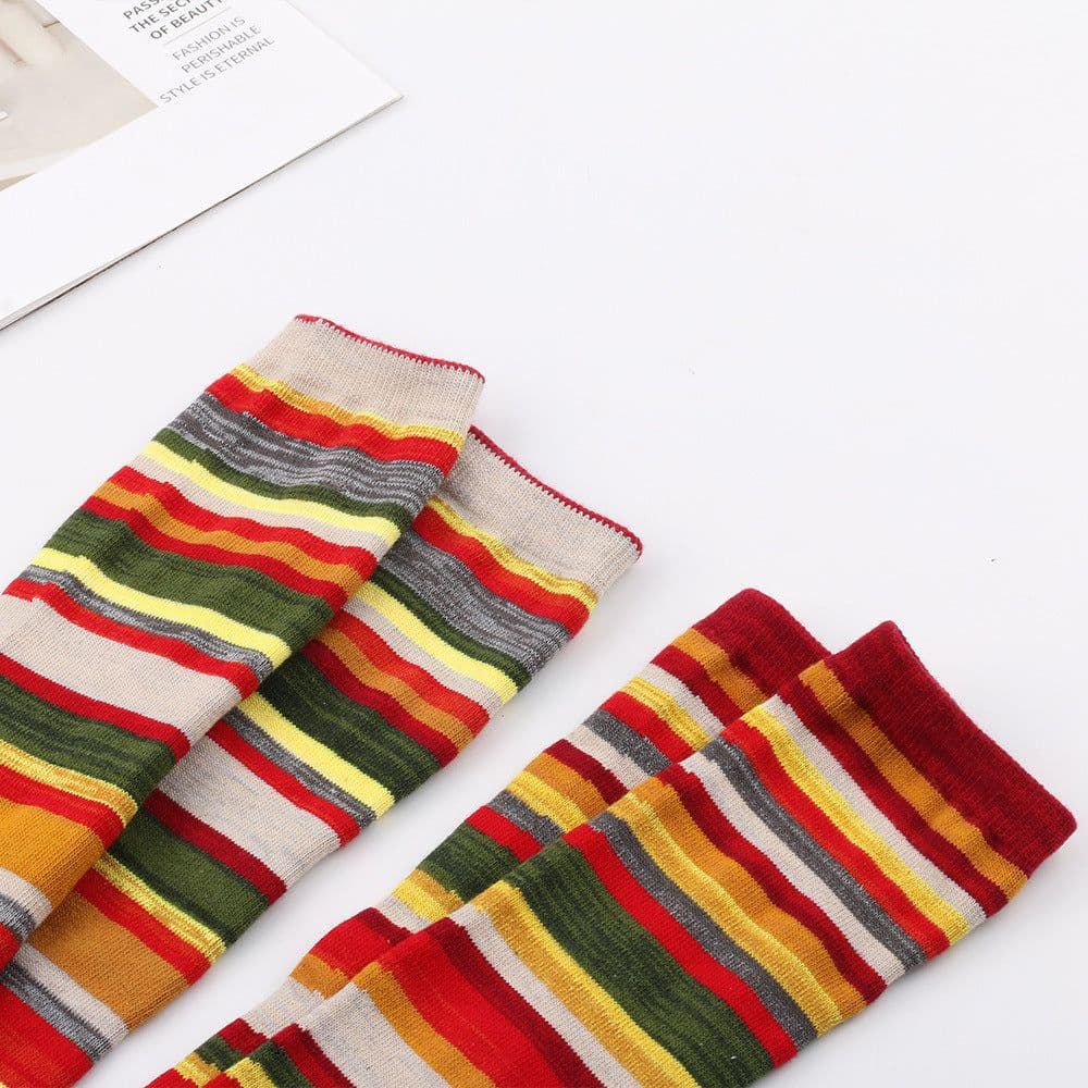 image-Popular New Halloween Colorful Striped Stockings For Women