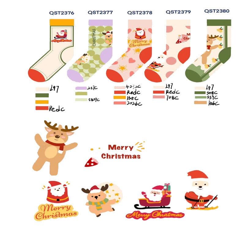 image-Christmas Men's And Women's Mid-calf Christmas Stockings