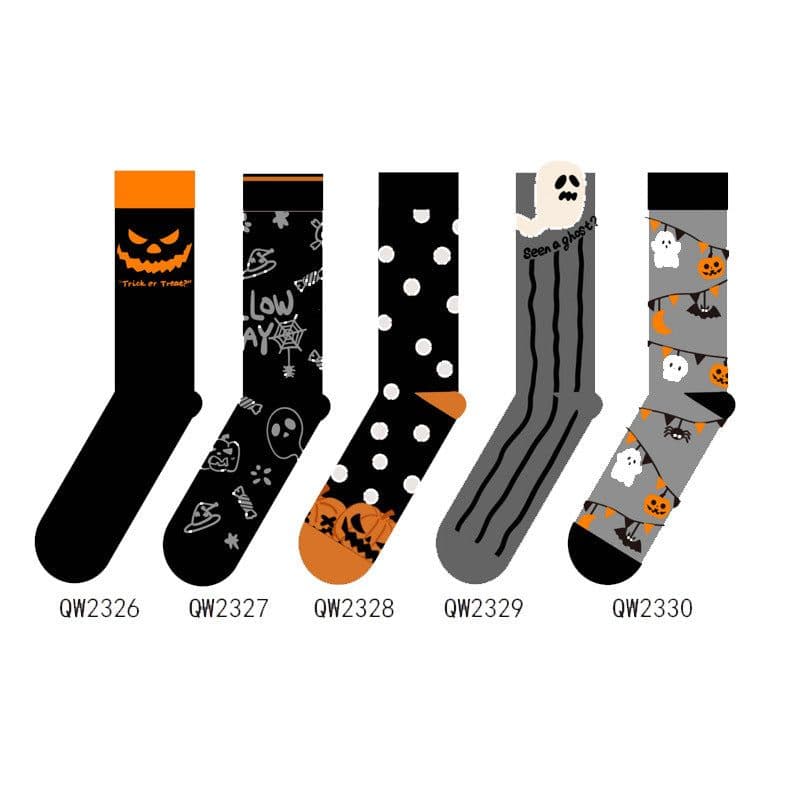 image-Halloween Cotton Socks Man And Woman Cartoon Tube Socks