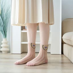 image-Lady's Flower Tube Socks Stereo Bunching Socks
