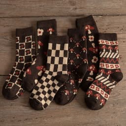 image-Women's Retro Thickened Socks Thermal Middle Tube Wool Socks
