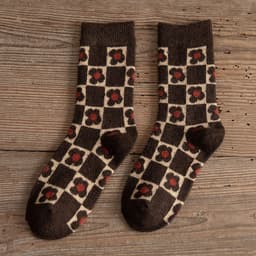 image-Women's Retro Thickened Socks Thermal Middle Tube Wool Socks