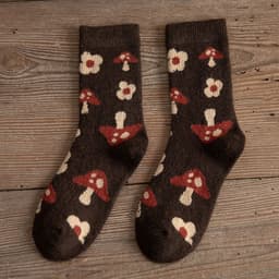 image-Women's Retro Thickened Socks Thermal Middle Tube Wool Socks