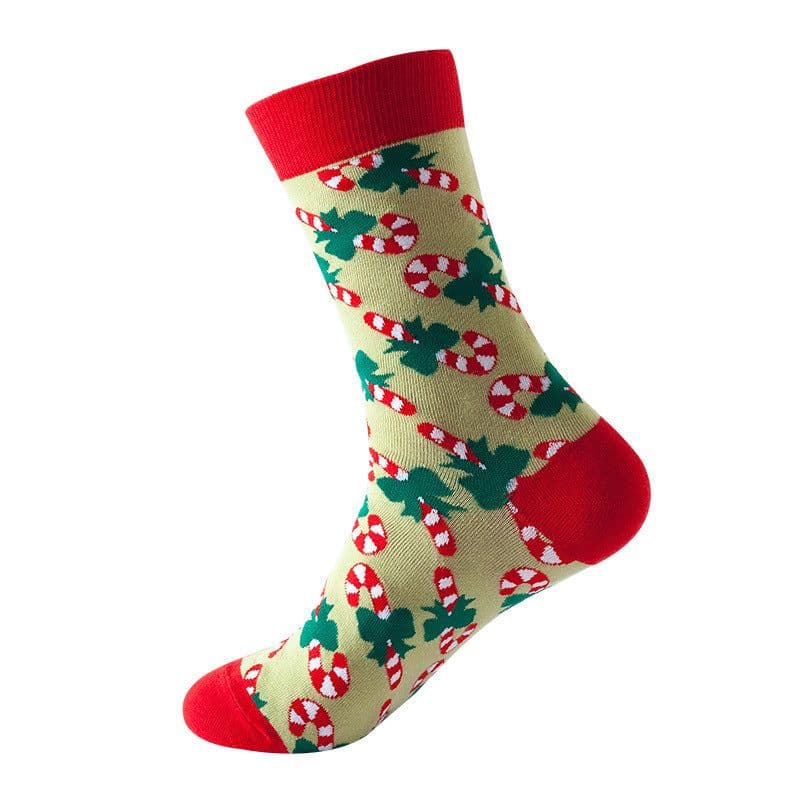image-Christmas Tube Socks Women's Snowflake Christmas Tree Cotton Socks