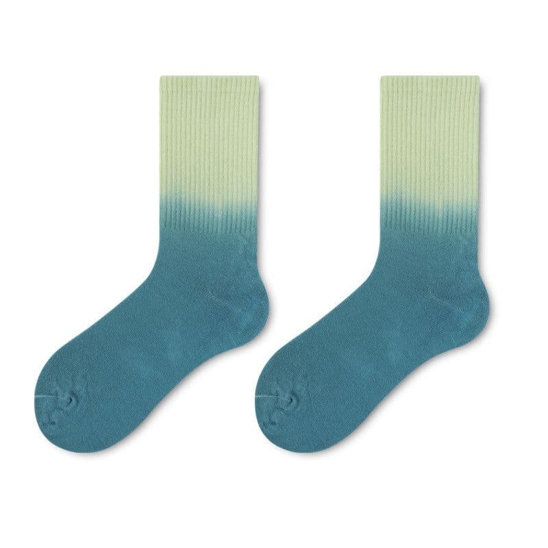image-Gradient Tube Socks Tie-dye Basketball Athletic Socks