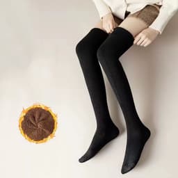 image-Ins Over-the-knee Socks Women's Autumn And Winter Long Socks Thickened Warm Terry Socks Beautiful Leg Shaping High Socks