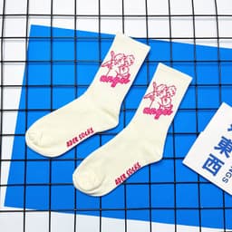 image-Angel Mid Tube Simplified Letters For Men And Women Sports Casual Trend Socks