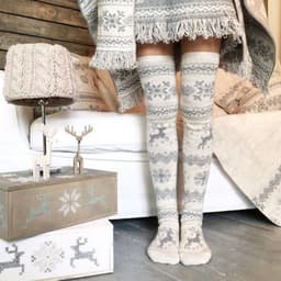 image-Autumn And Winter Elk Jacquard Christmas Stockings