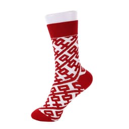 image-Autumn And Winter Big Red Double Happy Character Printed Stockings