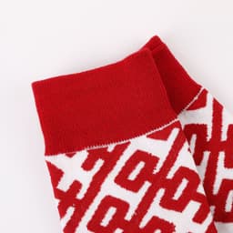 image-Autumn And Winter Big Red Double Happy Character Printed Stockings