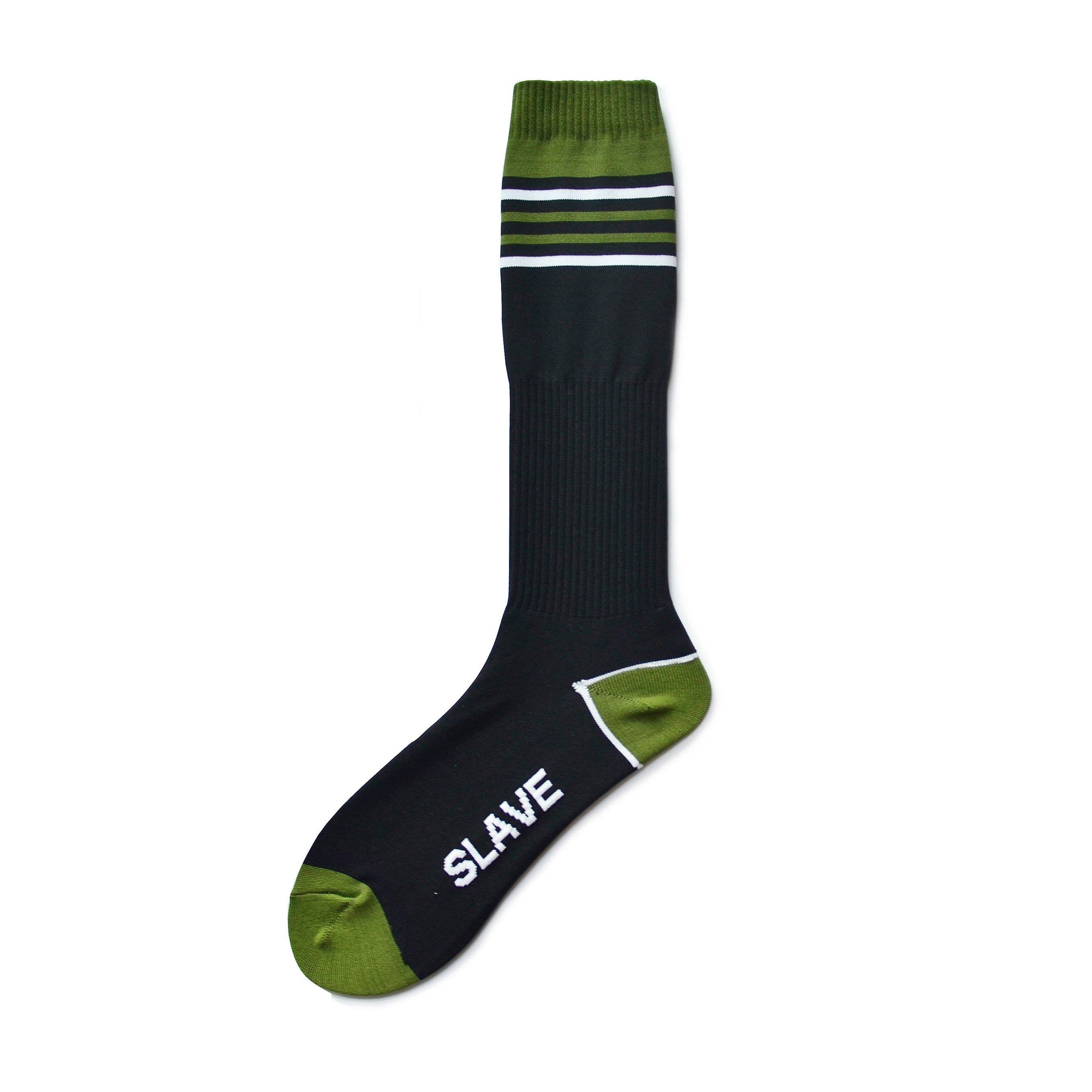 image-Nylon Striped High Tube Football Socks For Athletic Durability