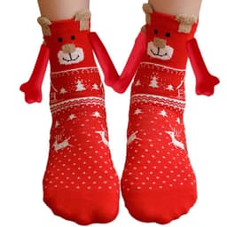 image-Hand Holding Couple Magnetic Handle Christmas Stockings