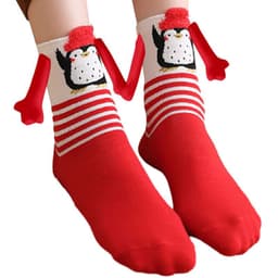 image-Hand Holding Couple Magnetic Handle Christmas Stockings