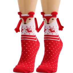 image-Hand Holding Couple Magnetic Handle Christmas Stockings