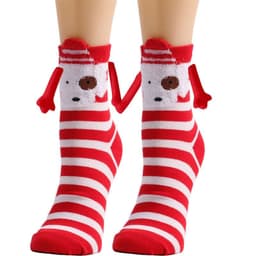 image-Hand Holding Couple Magnetic Handle Christmas Stockings