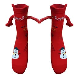 image-Hand Holding Couple Magnetic Handle Christmas Stockings
