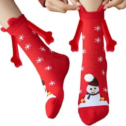image-Hand Holding Couple Magnetic Handle Christmas Stockings