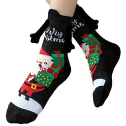 image-Hand Holding Couple Magnetic Handle Christmas Stockings